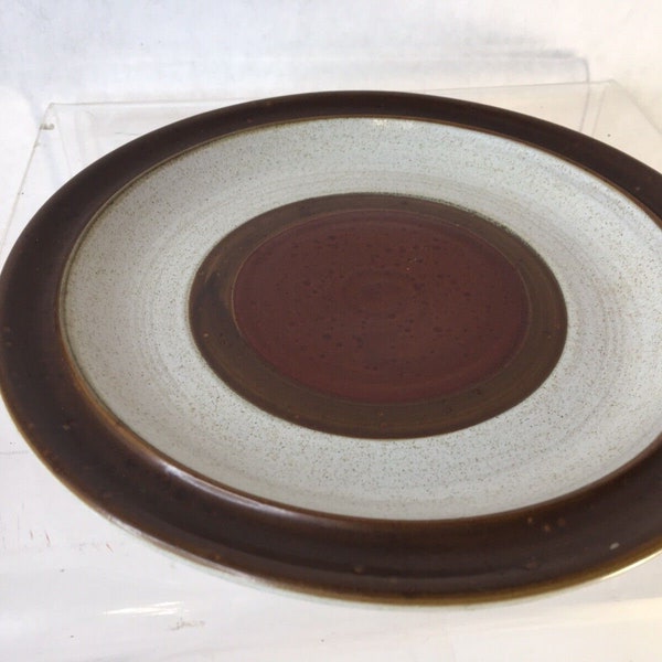 Vtg Denby Made England Potters Wheel Stoneware Rust Red Salad Plate 8.25