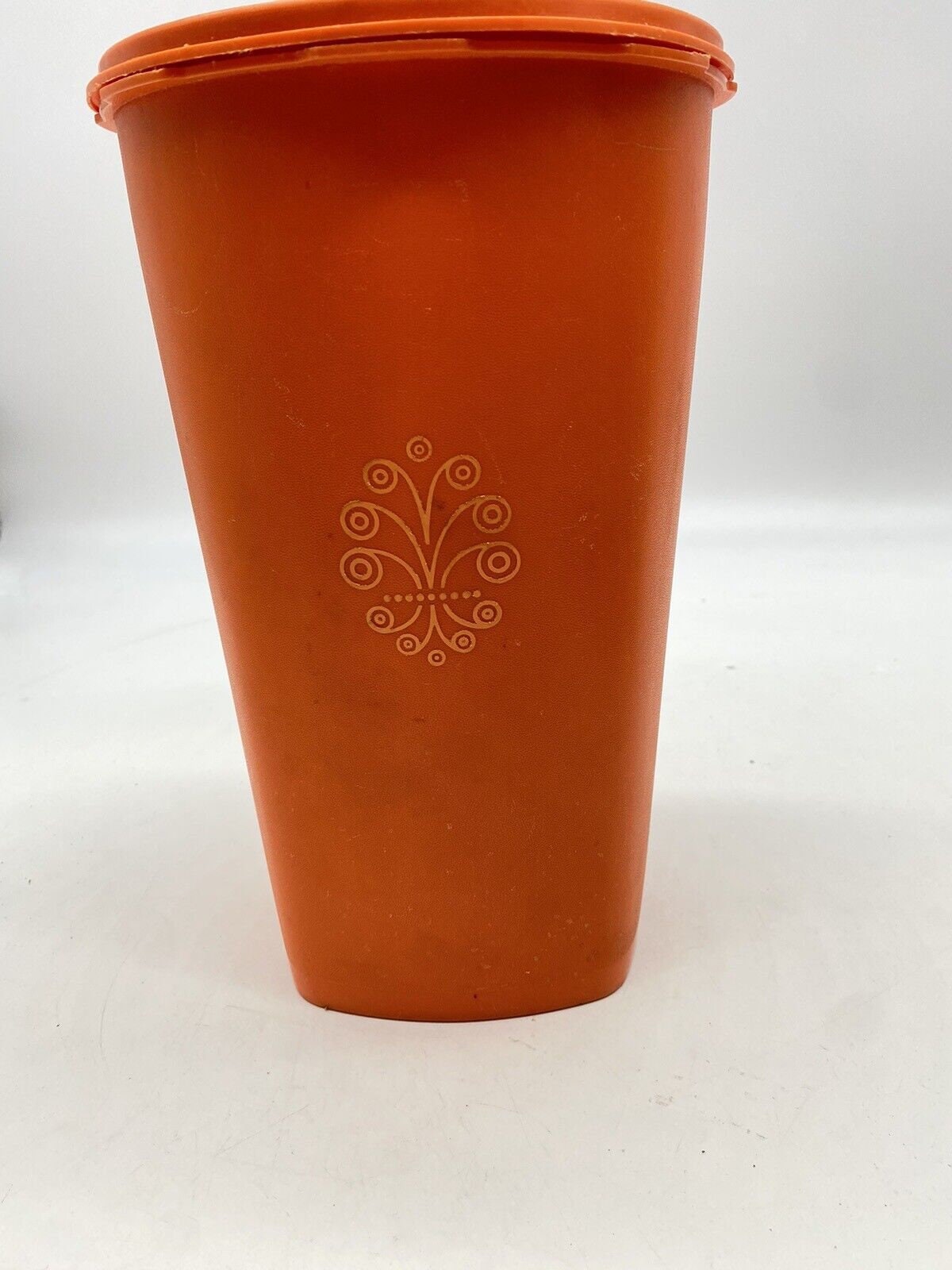 Boîte Tupperware Vintage – 650 Ml – Couvercle Orange – état Fonctionnel