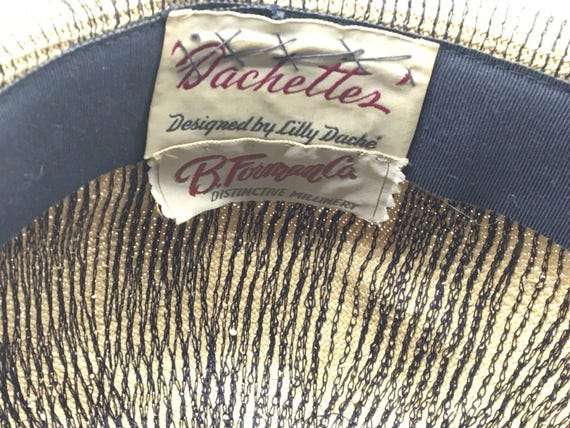 Vtg Dachettes By Lilly Dache Woven Straw Coctail … - image 6