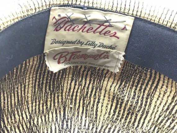 Vtg Dachettes By Lilly Dache Woven Straw Coctail … - image 7