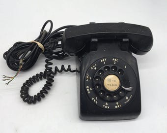 1966 Western Electric Bell System C/D 500 Black Rotary Phone Desk Telephone READ