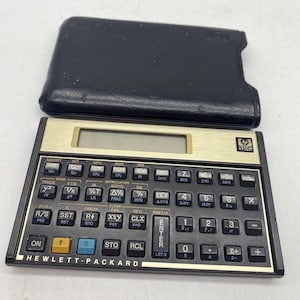 Vtg 1987 HP 12C Business Financial Calculator with Cover Excellent Tested