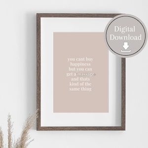 Massage therapist wall art poster print | massage therapist art | spa print | salon spa poster | salon wall art print | instant download
