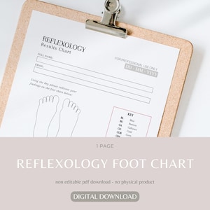 Afdrukbaar voetgrafiekformulier voor reflexologie | reflexoloog voetgrafiek | spa-formulier | salonvorm | schoonheidsvormen | direct downloaden | digitale vorm