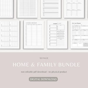 Household organizer | family planner | family organizer| house planner | printable planner | home organization | home planner | organizer