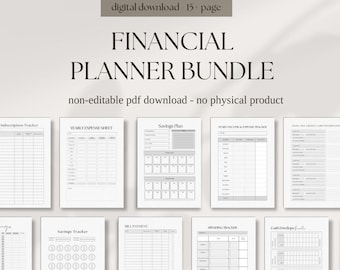 Financial planner bundle | printable financial planner | financial tracker | budget planner | printable budget tracker | finance planner