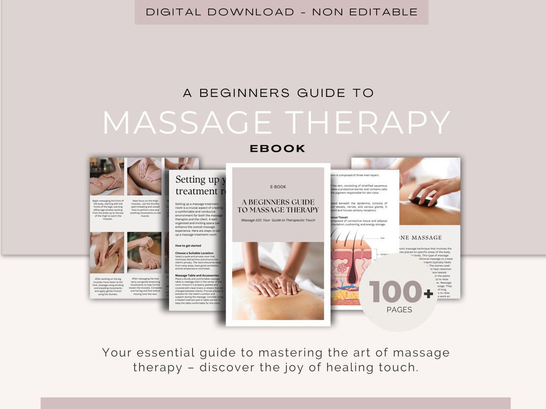 Massage Therapy Training Manual Massage Therapy Guide Learning Ebook