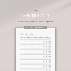 Pijntrackerrecord afdrukbaar | pijntrackerlogboek | pijnniveaus tracker record log | afdrukbaar pijngrafieklogrecord | pijnniveaus registreren
