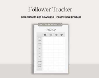 Follower tracker | social media follower tracker | social media tracker | followers tracker | social media track | social media planning