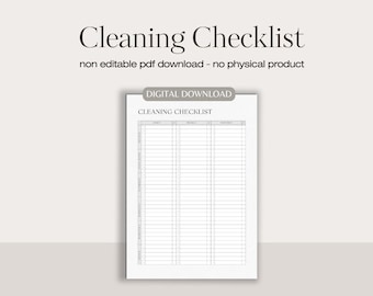 Cleaning checklist | weekly monthly daily cleaning schedule | printable home cleaning planner | printable cleaning checklist