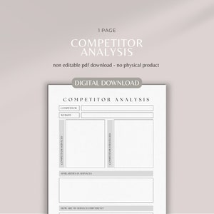 Competitive Analysis Templates - 40 Great Examples [Excel, Word, PDF, PPT]