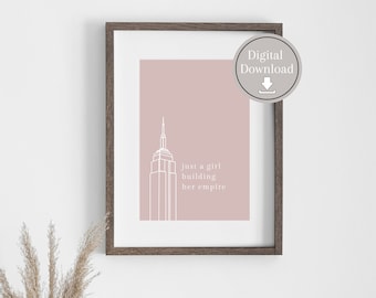 Motivational female quote wall art poster print | motivational poster | inspirational printable wall art  | quote wall art | instant dowload
