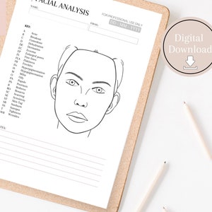 Facial Paperwork Facial Analysis Printable Forms | Facial Consultation | Facial Bundle ...