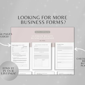 Beauty business appointment record printable treatment appointment record treatment record form appointment log booking form image 7