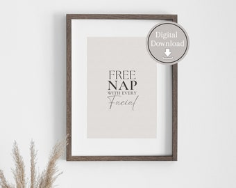 Skincare wall art esthetician digital print | facial poster- salon wall art | esthetician wall art | beauty salon poster | instant download