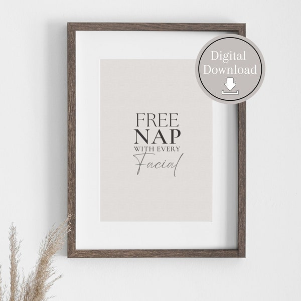 Skincare wall art esthetician digital print | facial poster- salon wall art | esthetician wall art | beauty salon poster | instant download