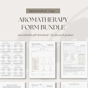 Aromatherapie-Massageform-Bundle digital | Aromatherapeut Formen zum Ausdrucken | Salonformen | Schönheit Geschäftsformen | sofort download