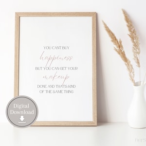 Makup artist salon decor wall art digital poster | makeup artist | makeup mua wall art | makeup artist poster | instant download