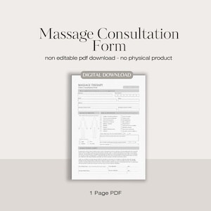 Aanvraagformulier massage | intake massage klant | digitaal toestemmingsformulier | beauty spa vorm | klantintake | direct downloaden