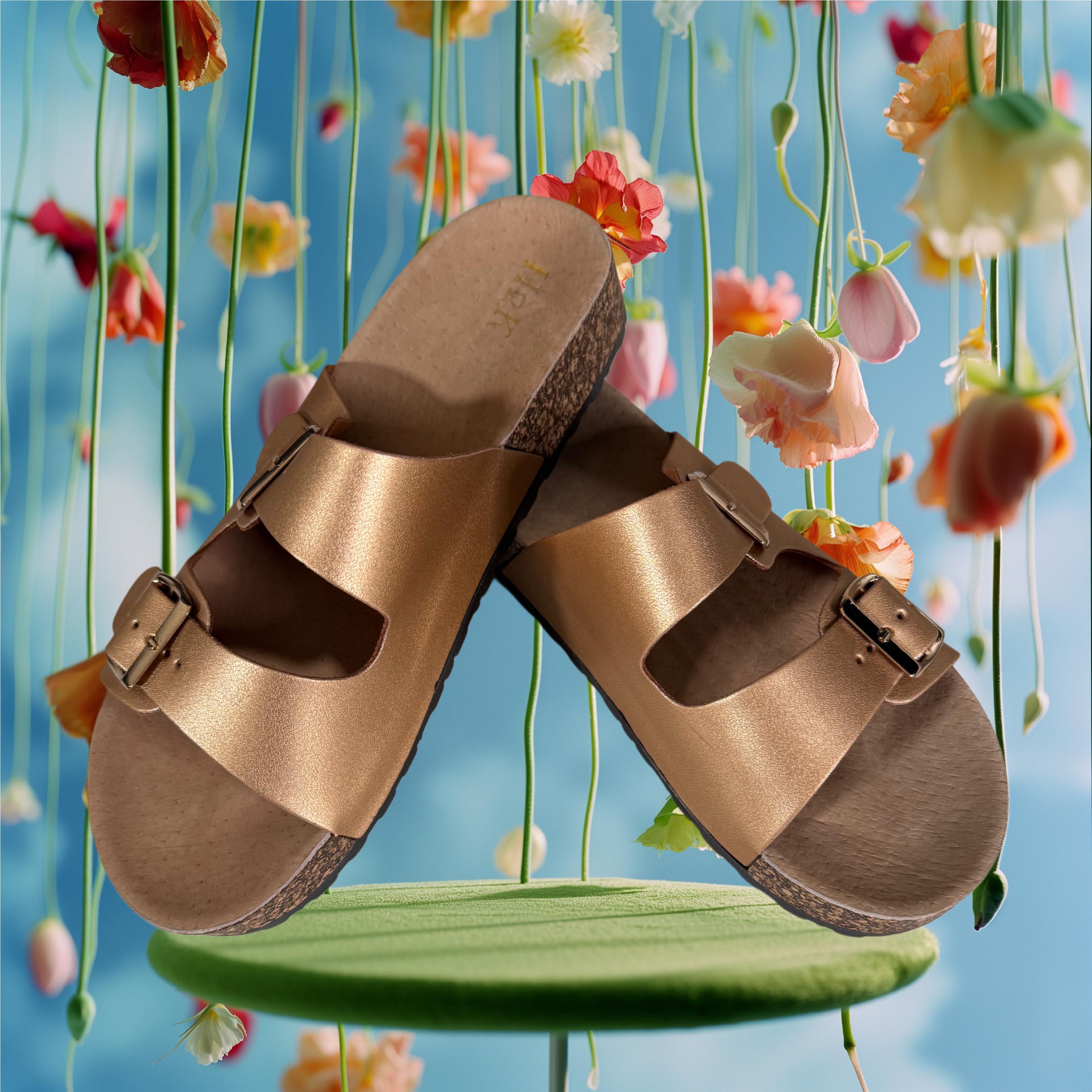 サンダル・ミュール Unique Sandals Cork Birch BUCKLE CORK SANDALS{TOE RING CUSTOM} – POP COLLECTION 254