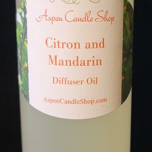 Reed Diffuser Fragrance Oil&#39;s 8 oz Refill - Citron & Mandarin  - Free Shipping!