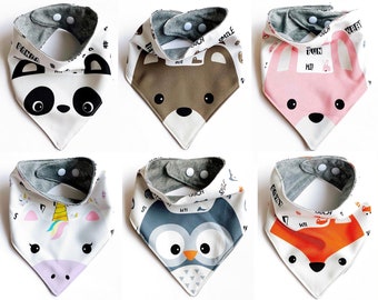 Animals Baby Scarf Bibs | Bandana Bibs | Drool Bibs