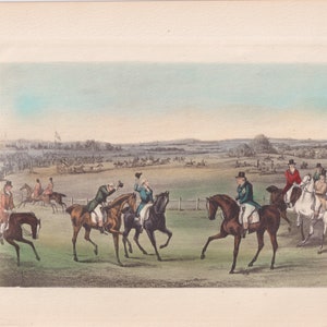 Early Equestrian Horsemen Horses Antique Horse Art Print