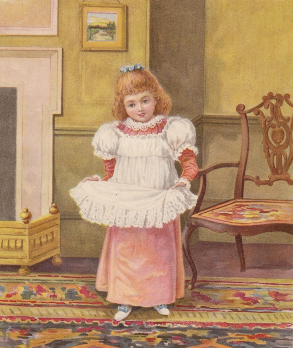 Antique Replica Lady in Pink Art Print Antique Replica Lady in Pink Art Print