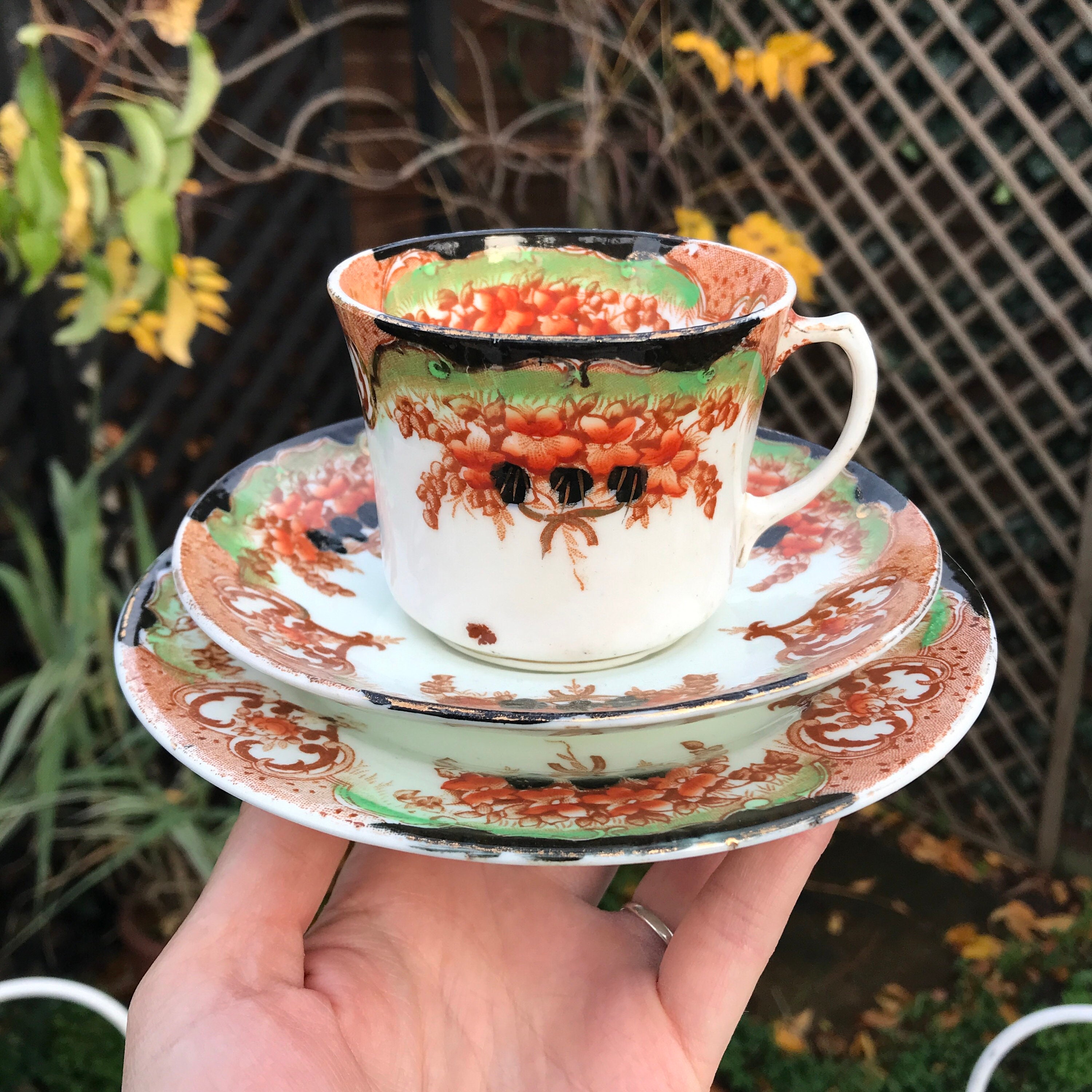 アンティーク イングリッシュ ティー トリオ: B&H ベルグレイブ