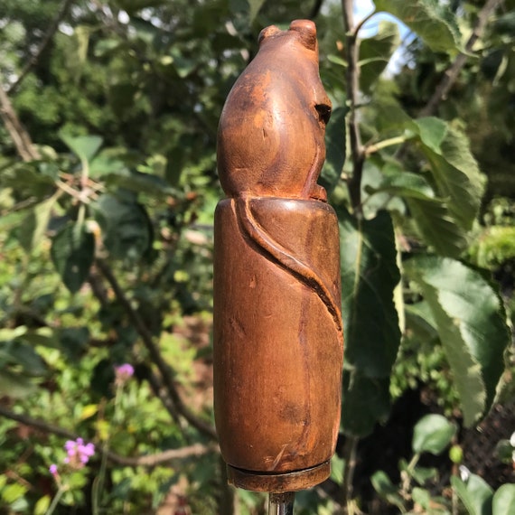 Umbrella with Hand Carved Wooden Handle, Squirrel… - image 9