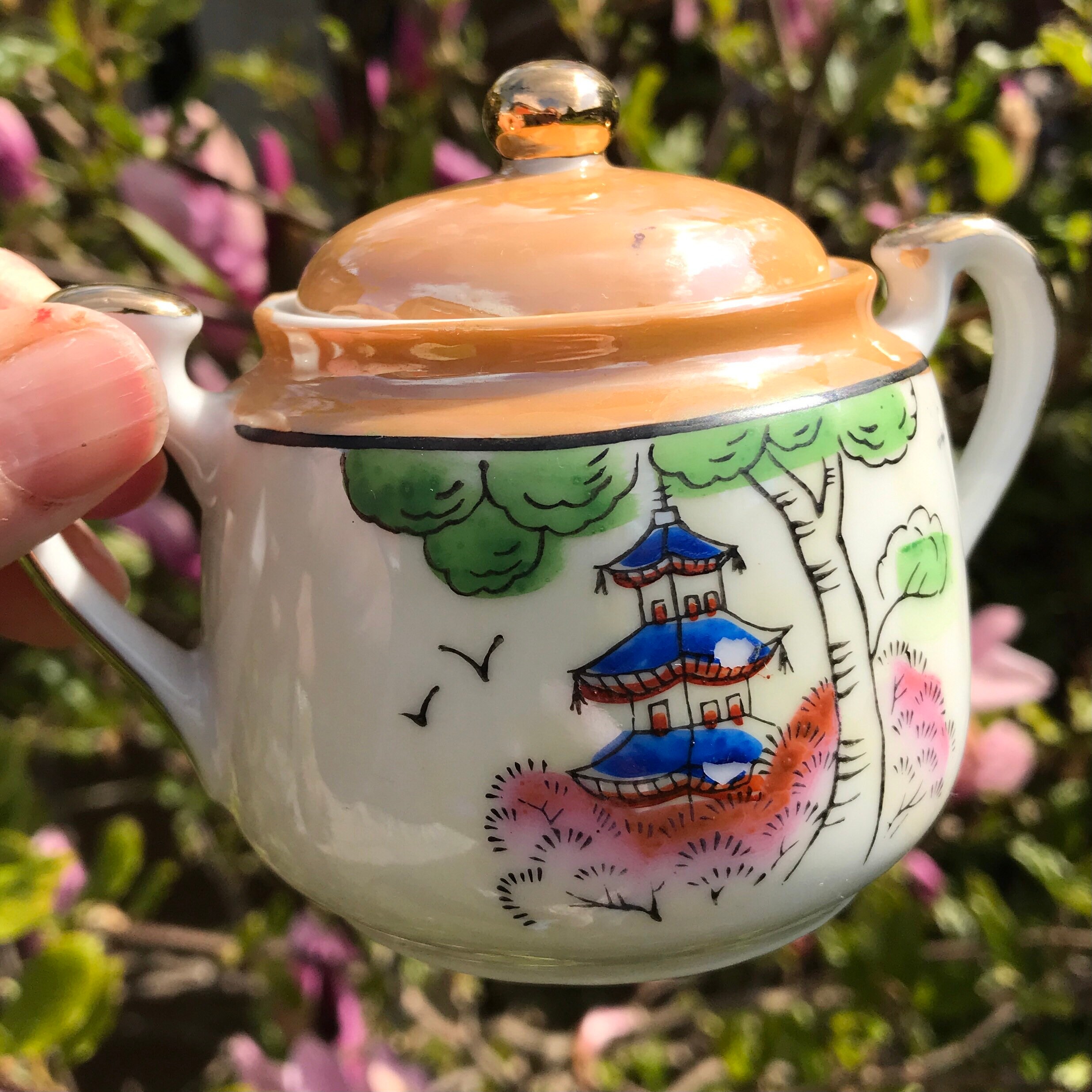 Japanese Tea Set Hand Painted Eggshell China Klimax Made in Etsy