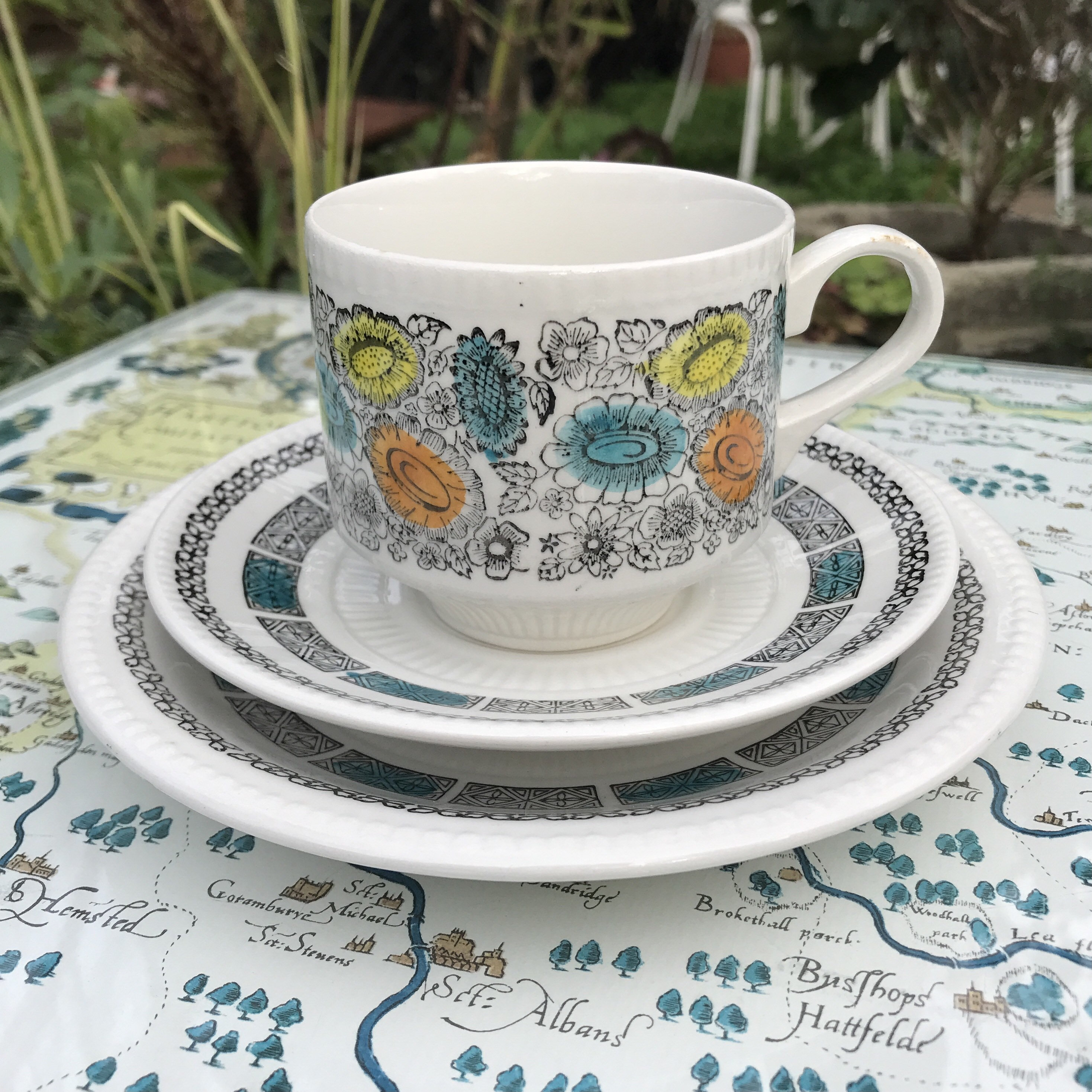 Broadhurst Blue Cups - Etsy