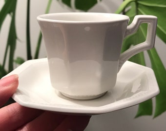 Johnson Bros Heritage Expresso Coffee Cup and Saucer Duo, Demitasse 85ml Cup Measuring 2.25&quot; x 3.25&quot;, Immaculate Condition, 3 Available
