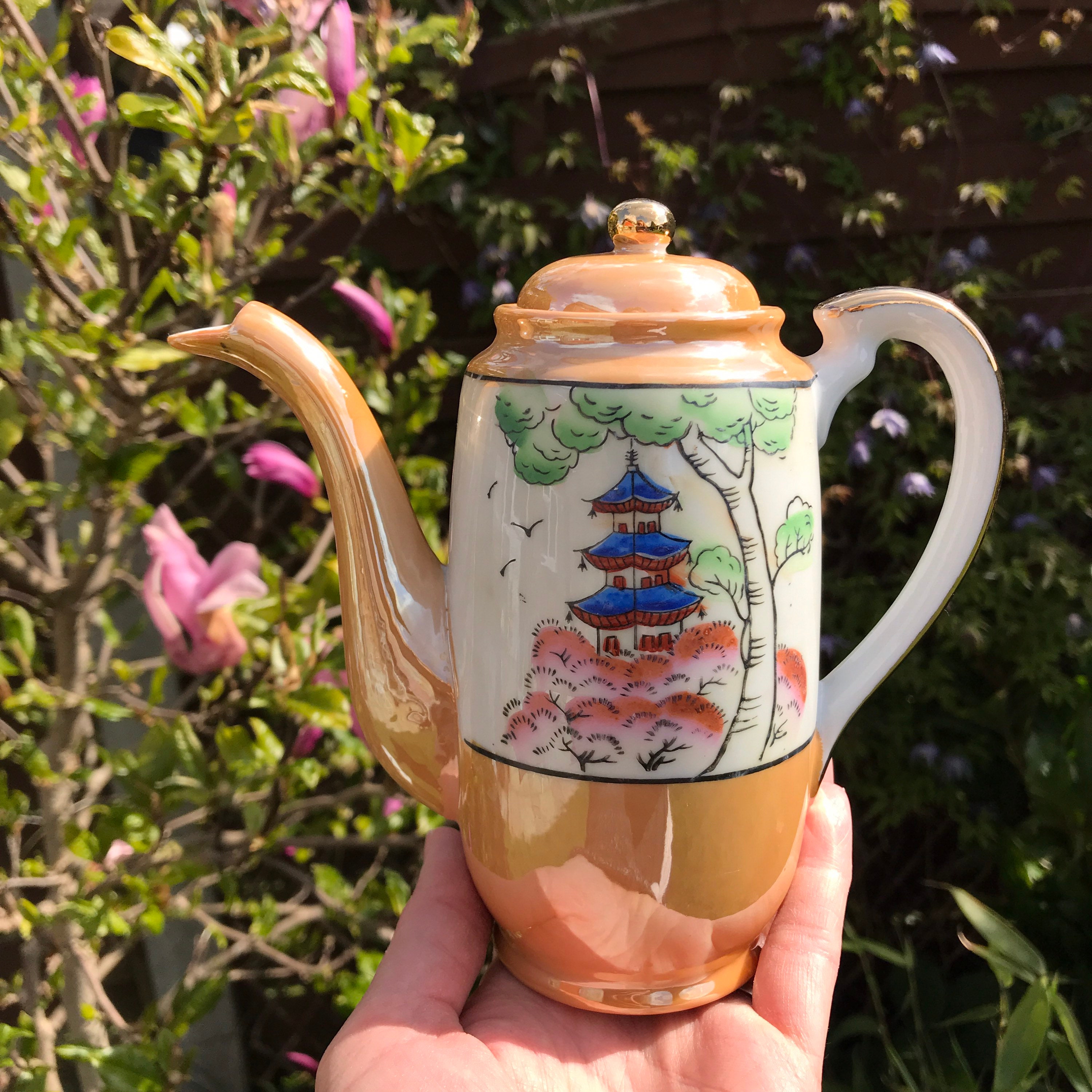 Japanese Tea Set Hand Painted Eggshell China Klimax Made in Etsy