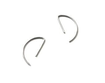D forma Sterling Silver orecchio filo