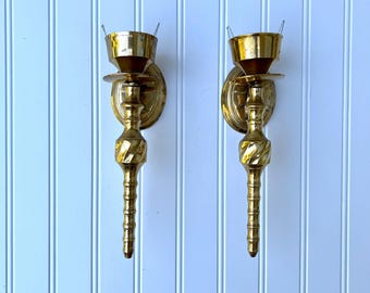 Brass Wall Sconce Candle Holder