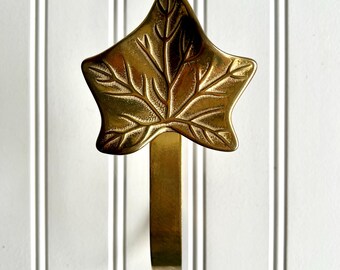 Brass Leaf Drapery Hooks