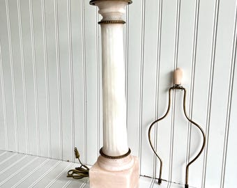 Vintage Pink Alabastor Lamp