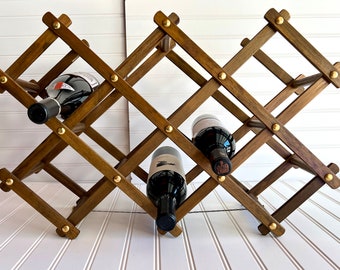 Vintage folding wine rack