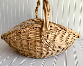 Large Wicker Handle Basket