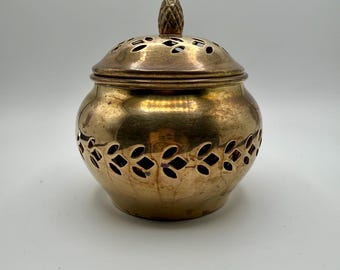 Small brass trinket jar