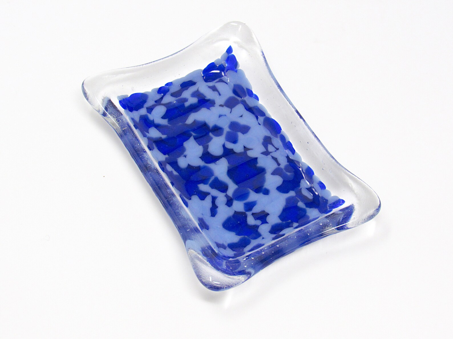 Purple Fused Glass Soap Dish Multiple Tones Bar Soap Etsy