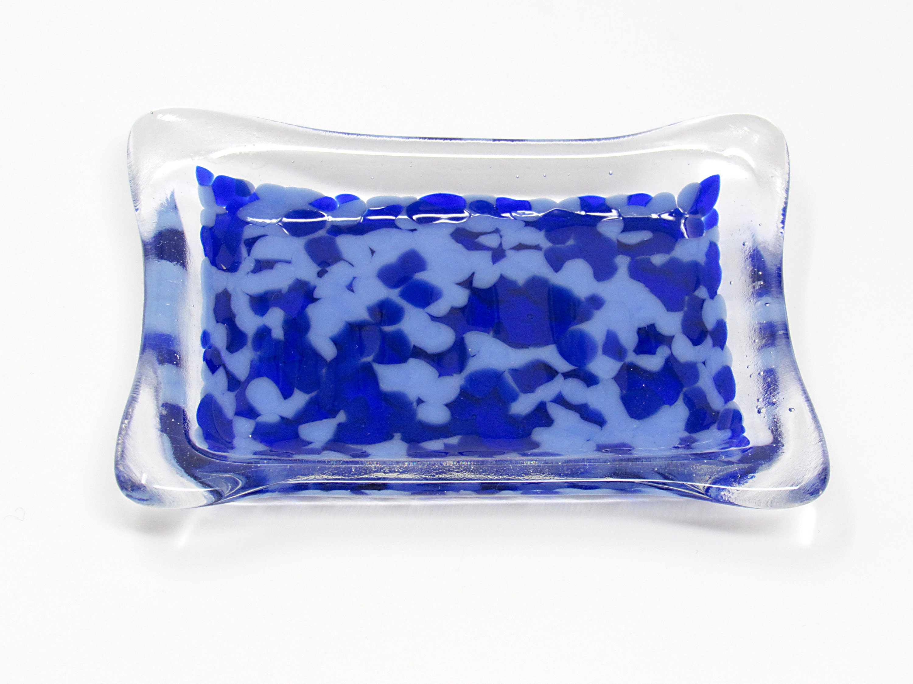Purple Fused Glass Soap Dish Multiple Tones Bar Soap Etsy