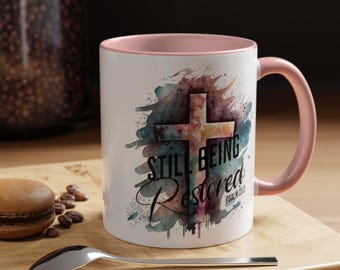 Still Being Restored Cross Christian Tee & Mug