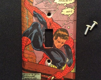 Peter Parker / Spider-Man Comic [Single Toggle] Light Switch Plate