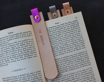 Personalized Leather Bookmark with Pen Holder, Christmas Gift for Teachers, Book Lover Gift, Custom Bookmark, Gift for Coworker