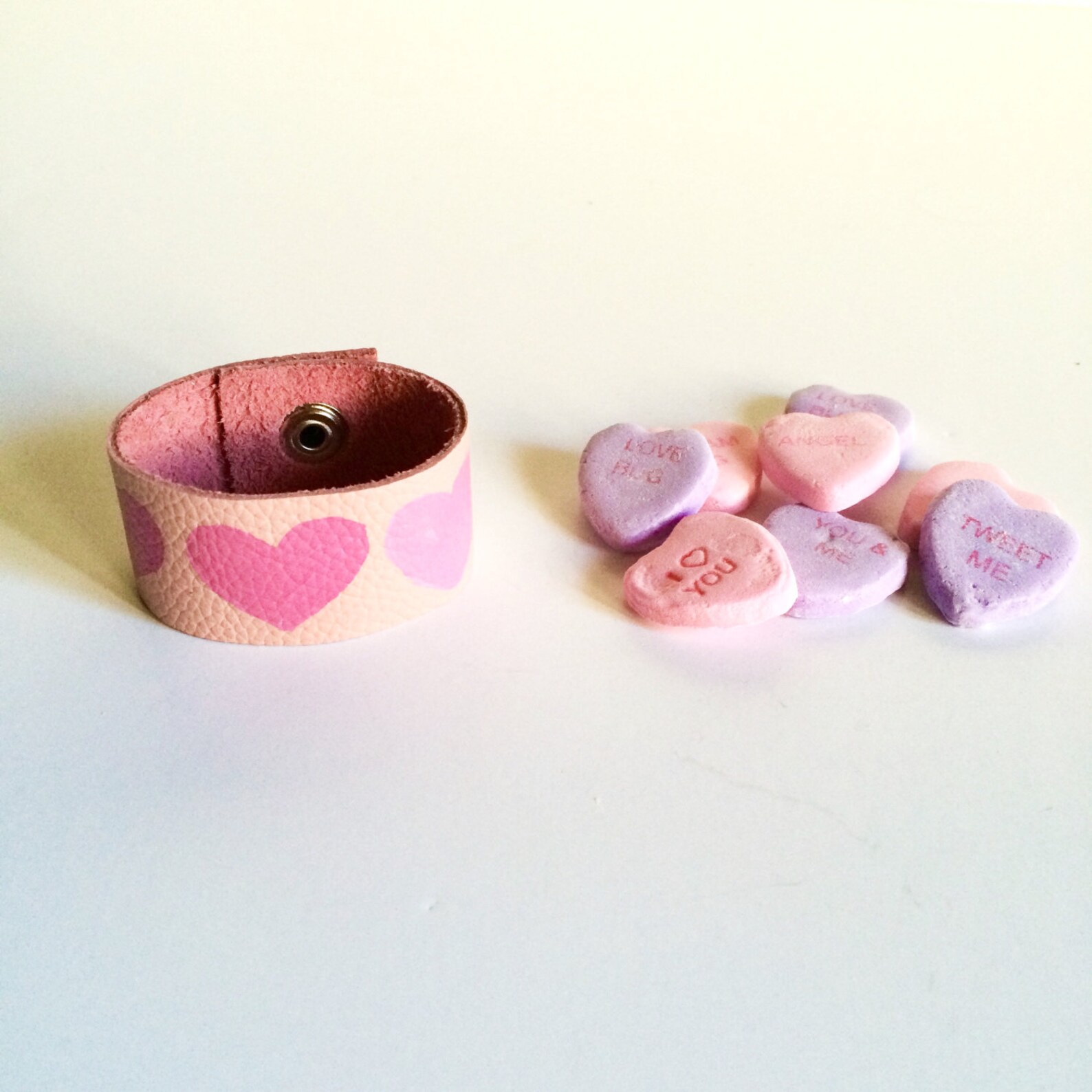 Girls Hearts Bracelet Valentine's Day Kids Gift Leather Etsy