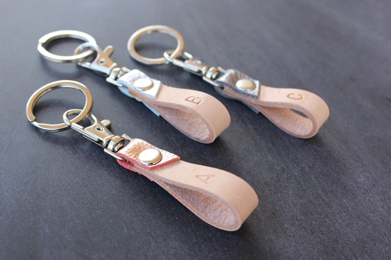 Initial Keychain Petite Personalized Keyring Cute Keychain Etsy