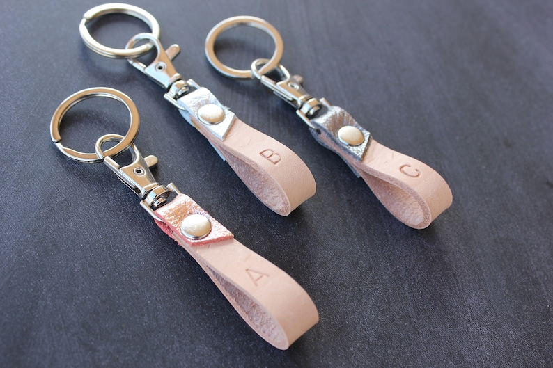 Initial Keychain Petite Personalized Keyring Cute Keychain Etsy
