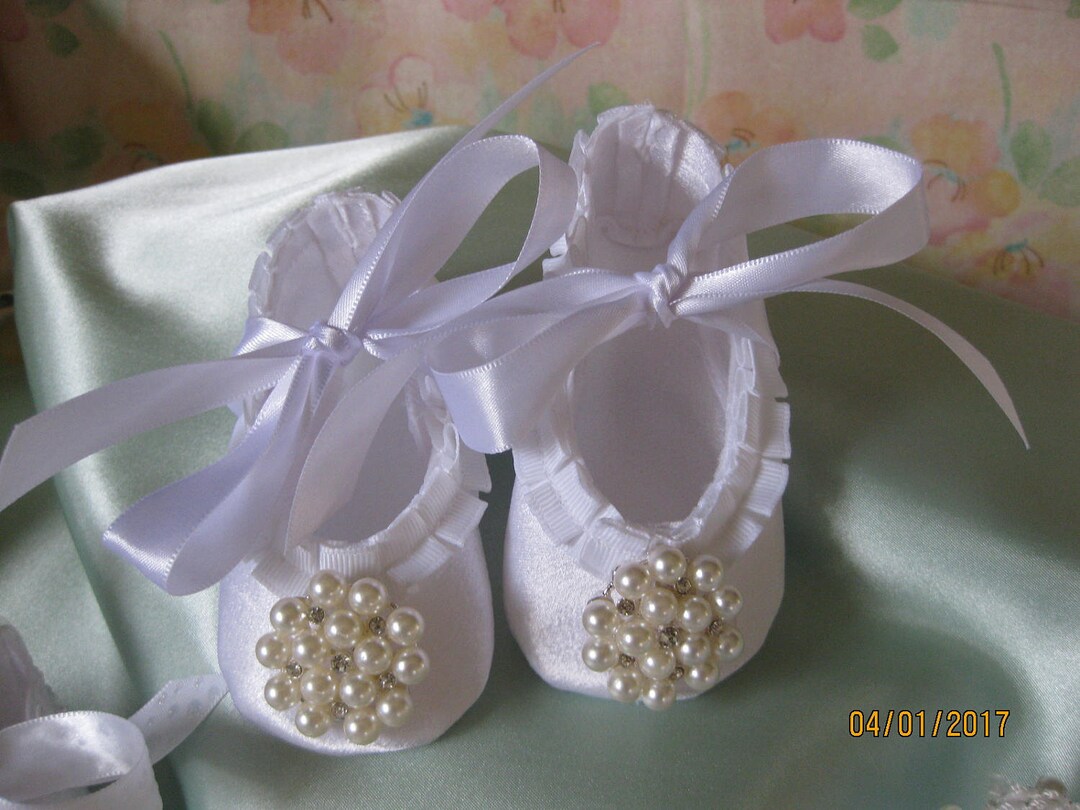 Baby Girl Christening Shoes Etsy